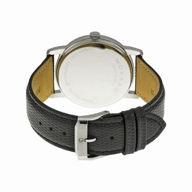 Movado Museum Black Dial Black Leather Strap Men's Watch 2100002