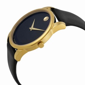 Movado Museum Black Dial Leather Men's Watch 0606876