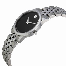 Movado Museum Black Dial Stainless Steel Ladies Watch 0606505