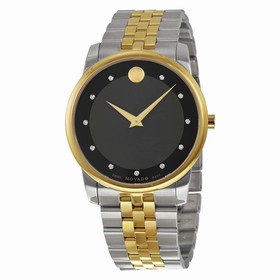 Movado Museum Black Dial Two-tone Men's Watch 0606879