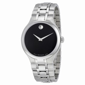 Movado Museum Black Museum Dial Stainless Steel Men's Watch 0606367