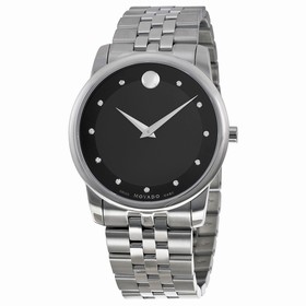 Movado Museum Classic Black Dial Stainless Steel Men's Watch 0606878