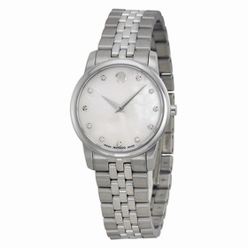 Movado Museum Mother of Pearl Diamond Dial Stainless Steel Ladies Watch 0606612