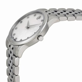 Movado Museum Mother of Pearl Diamond Dial Stainless Steel Ladies Watch 0606612