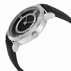 Movado Museum Translucent Black Dial Black Rubber Men's Watch 0606567