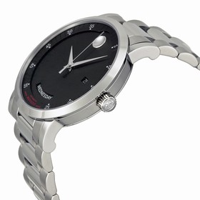 Movado Red Label Automatic Black Dial Stainless Steel Men's Watch 0606844