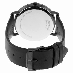 Movado Sapphire Black Dial Black Leather Men's Watch 0606884