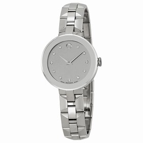 Movado Sapphire Silver Dial Stainless Steel Ladies Watch 0606814