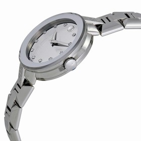 Movado Sapphire Silver Diamond Dial Stainless Steel Ladies Watch 0606815