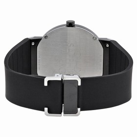 Movado Sapphire Synergy Black Dial Black Rubber Men's Watch 606780