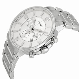 Movado SE Pilot Silver Dial Chronograph Stainless Steel Men's Watch 0606760
