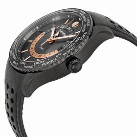 Movado Series 800 Gray Dial Black Leather Strap Men's Watch 2600118