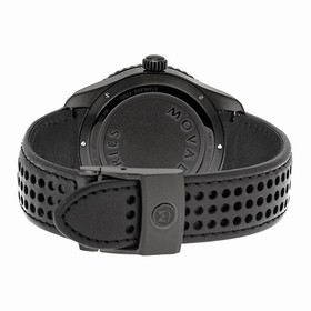 Movado Series 800 Gray Dial Black Leather Strap Men's Watch 2600118