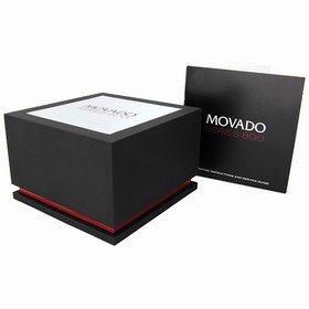 Movado Series 800 Gray Dial Black Leather Strap Men's Watch 2600118