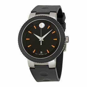 Movado Sport Edge Black Dial Rubber Strap Men's Watch 0606926