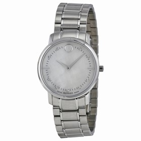 Movado TC Diamond Mother of Pearl Dial Stainless Steel Ladies Watch 0606691