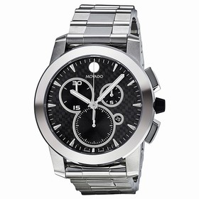 Movado Vizio Black Carbon Fiber Stainless Steel Men's Watch 0606551