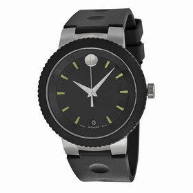 Movado Sport Edge Black Dial Black Rubber Men's Watch 0606928