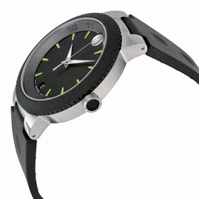 Movado Sport Edge Black Dial Black Rubber Men's Watch 0606928