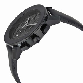 Movado Bold Chronograph Black Dial Black Leather Unisex Watch 3600227