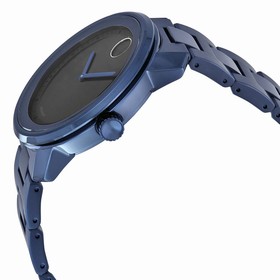 Movado Bold Black Dial Blue PVD Unisex Watch 3600296