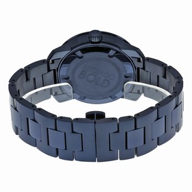 Movado Bold Black Dial Blue PVD Unisex Watch 3600296