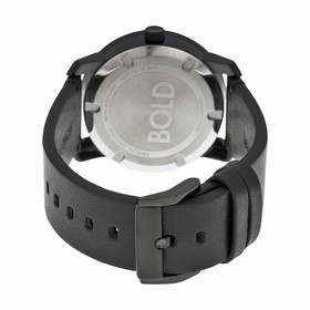 Movado Bold Black Museum Dial Black Leather Unisex Watch 3600306