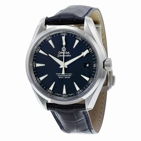 Omega Aqua Terra Blue Dial Alligator Leather Men's Watch 23113422103001