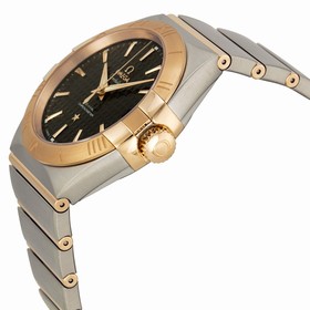 Omega Constellation Automatic Black Dial Stainless Steel and 18kt Rose Gold Men's Watch 12320382101001