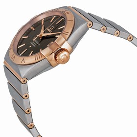 Omega Constellation Automatic Brown Dial Stainless Steel Rose Gold Men's Watch 12320382113001