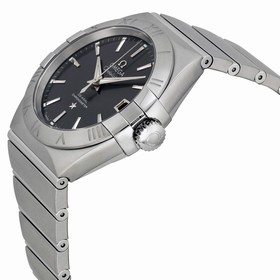 Omega Constellation Automatic Co-Axial Dark Grey Dial Stainless Steel Unisex Watch 12310382106001