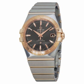 Omega Constellation Automatic Grey Dial Steel and 18kt Rose Gold Men's Watch 12320352006002