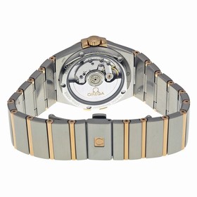 Omega Constellation Automatic Grey Dial Steel and 18kt Rose Gold Men's Watch 12320352006002