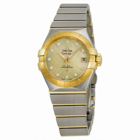 Omega Constellation Automatic Mother of Pearl Dial Stainless Steel 18kt Gold Ladies Watch 12320272057002