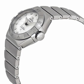 Omega Constellation Automatic Mother of Pearl Diamond Dial Stainless Steel Ladies Watch 12310272055002