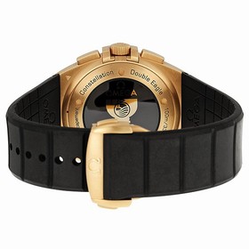 Omega Constellation Black Dial 18kt Rose Gold Black Rubber Automatic Men's Watch 121.62.41.50.01.001
