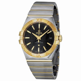 Omega Constellation Black Dial Stainless Steel and Yellow Gold Men's Watch 123.20.35.20.01.002