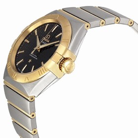 Omega Constellation Black Dial Stainless Steel and Yellow Gold Men's Watch 123.20.38.21.01.002