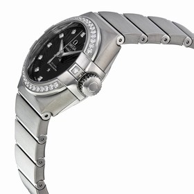 Omega Constellation Black Dial Stainless Steel Ladies Watch 123.15.27.20.51.001