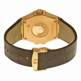 Omega Constellation Brown Dial Brown Leather Ladies Watch 12353356063001