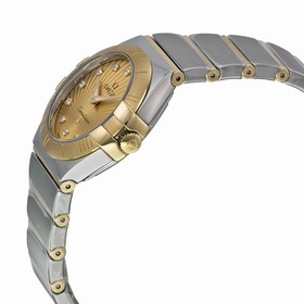 Omega Constellation Champagne Dial Stainless Steel and Yellow Gold Ladies Watch 12320276058002