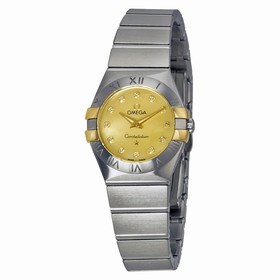 Omega Constellation Champagne Mother of Pearl Diamond Ladies Watch 12320246057002