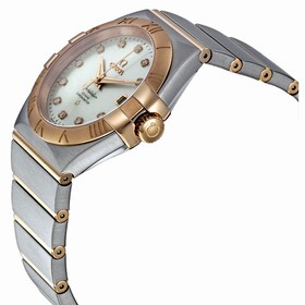 Omega Constellation Chronometer 35 mm Silver Dial Two Tone Watch 123.20.35.20.52.001