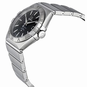 Omega Constellation Chronometer Black Dial Stainless Steel Ladies Watch 12310352001001