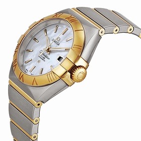 Omega Constellation Chronometer Mother of Pearl Dial Steel and 18kt Yellow Gold Ladies Watch 123.20.31.20.05.002