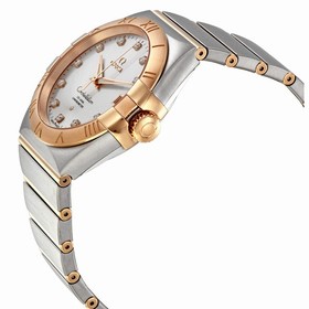 Omega Constellation Chronometer Silver Dial Automatic Stainless Steel/Rose Gold Brushed Men's Watch 123.20.38.21.52.001