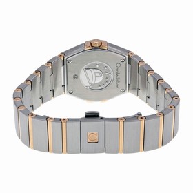 Omega Constellation Diamond Blue Dial Rose Gold and Steel Ladies Watch 123.25.27.60.53.001