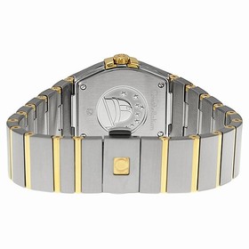 Omega Constellation Diamond Yellow Gold Dial Two-Tone Steel Ladies Watch 12325276058001