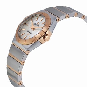 Omega Constellation Mother of Pearl Dial Steel and 18kt Rose Gold Ladies Watch 123.20.27.60.05.003