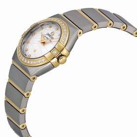 Omega Constellation Mother of Pearl Dial Steel and Yellow Gold Diamond Ladies Watch 12325246055011